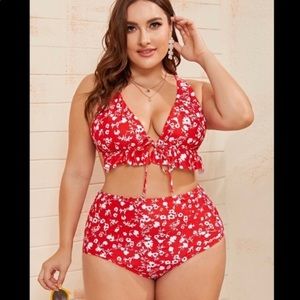 3/15$ SHEIN racerback plus size floral bikini 3X